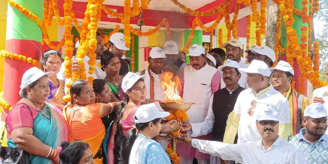 Parab -2024. The Master Torch was ignited today at the Maa Maulima shrine in Dudhari.