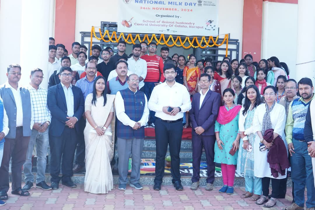 Odisha Central University’s Animal Husbandry and Milk Production Department celebrated National Milk Day in Sunabeda,